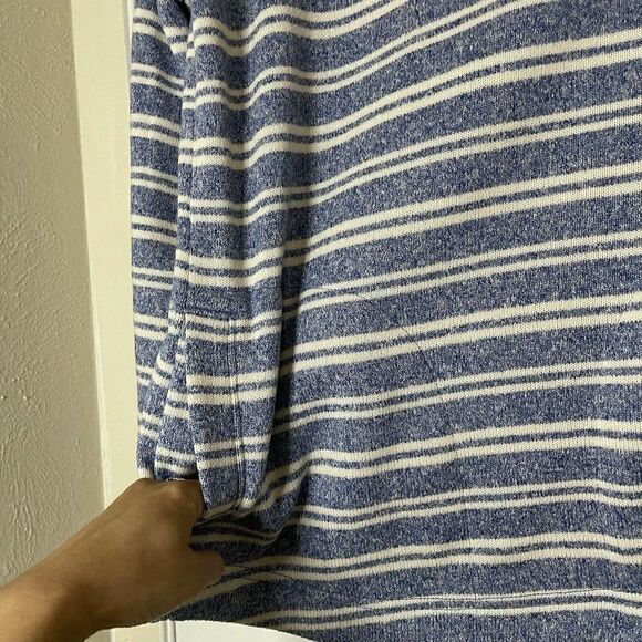 LL bean cowl neck stripe pullover knit sweater - Picture 6 of 7